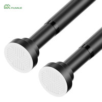 YIJIALE Design breveté, 35,4-63 pouces, faible MOQ, acier au carbone, tringle de tension réglable à ressort de 1 pouce pour salle de bain moderne