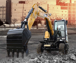 Excavadora de Ruedas SY65W de 6.5T de Bajo Consumo, 45kN de Fuerza de Excavación, 30km/h de Velocidad, en Venta - Product Image 1