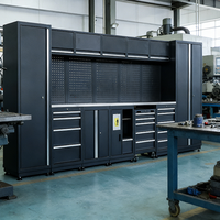 Nouvelle Arrivée Armoire à Outils Multifonction OEM/OBM en SPCC avec Tiroirs, Table de Travail à Panneaux Perforés, Système de Rangement Tout-en-un Durable avec Serrure à Clé