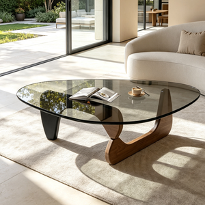 Tavolino <span class=keywords><strong>da</strong></span> Caffè Creativo <span class=keywords><strong>in</strong></span> <span class=keywords><strong>Vetro</strong></span> Temperato Trasparente, Tavolo Moderno Portatile per Soggiorno <span class=keywords><strong>e</strong></span> Ufficio Domestico - Product Image 1