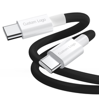 Câble de charge rapide et de synchronisation de données 3-en-1 USB-A vers USB-C en nylon tressé PD 20W 3A 2m pour téléphones mobiles et tablettes