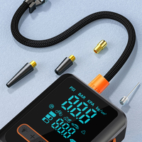 Portable Double Cylinder Tire Inflator Air Compressor Digital Pressure Gauge LED Light Auto Shut-off Plastic Construction for