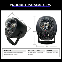 Lampu Panggung Portabel Plastik Laser Merah Hijau Merah Hijau Biru Pink RGB AC 110V 240V Kontrol Suara KTV Pesta DJ Bar Grosir