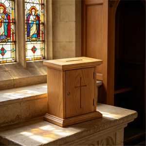 Solid Wood Offering &amp; Tithe Boxes for School and <strong>Church</strong> Use Modern Design Eco-Friendly &amp; Durable Commercial Furniture - Product Image 2