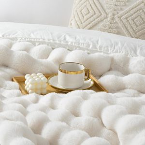 <span class=keywords><strong>Couverture</strong></span> polaire réversible en polyester pour l'hiver, avec surface douce et moelleuse, idéale pour canapé et chambre à coucher – Commandes en gros - Product Image 4