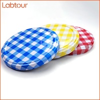 Couleur d'étiquette personnalisée 82 #   Bouchon torsadé en métal de qualité alimentaire, anti-fuite, anti-enfants, facile à ouvrir, motif personnalisable pour bouteilles et bocaux