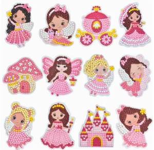 สติกเกอร์เพชรลายการ์ตูนสัตว์, สติกเกอร์เพชร DIY สำหรับเด็ก รูปแบบอิสระ ลายเจ้าหญิง - Product Image 4