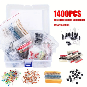 1400 pz 6 tipi di componenti elettronici tra cui <span class=keywords><strong>resistenza</strong></span>, condensatore elettrolitico, emettitore di luce a <span class=keywords><strong>LED</strong></span>, Transistor ceramico - Product Image 2