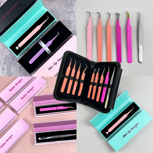 Pince à épiler TEEJAY la plus vendue et fiable pour extensions de cils, volume russe, isolation, testée à la main, outils de beauté, logo personnalisé - Product Image 5
