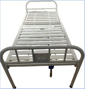 Горячая распродажа, Современная дешевая ручная кровать для ухода за пациентом, однофункциональная Больничная стальная кровать, железная медицинская кровать - Product Image 1