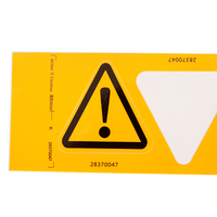 Étiquettes d'avertissement triangulaires en PVC haute résistance, impression à l'encre fluorescente, autocollants de sécurité pour machines et équipements
