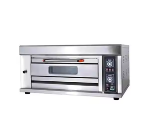 Four à pain commercial classique à gaz, 1 niveau, 2 plateaux, avec thermostat intégré, bouton de minuterie, affichage LED et protection contre la surchauffe - Product Image 4