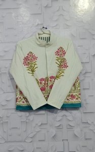 Chaqueta larga Suzani con estampado en lona para mujer, estilo bohemio, gitano, Crewel, ideal para primavera, festivales, regalo especial. - Product Image 4