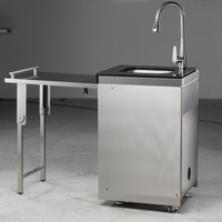 Ensemble de barbecue à gaz pour cuisine extérieure autoportante avec évier et réfrigérateur, installation facile pour patio et jardin
