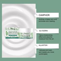 Crème de soulagement des douleurs articulaires et musculaires à base de plantes CHILLFLEX |   Soulage instantanément les douleurs articulaires et musculaires, contient de l'extrait de menthe poivrée