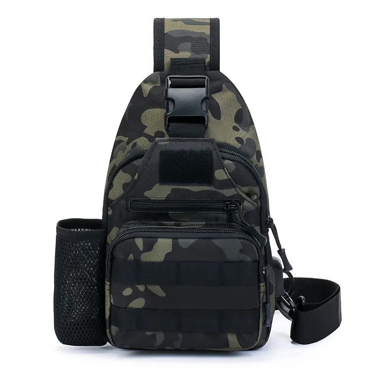 Hiking Sling Tactical Bag Camouflage Waterproof Outdoor Crossbody Shoulder Travel Nylon Sports Men's Chest Bags