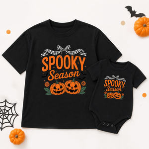 <span class=keywords><strong>Disfraces</strong></span> de Halloween con Estampado Personalizado, Mono de Algodón para Niños Pequeños, Top de Manga Corta para Mamá, Conjuntos a Juego para Familias - Product Image 2