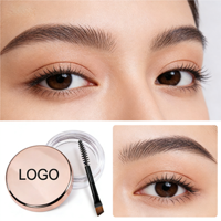 Pot en plastique givré à effet duveteux, étanche, pour gel de lamination des sourcils, facile à utiliser pour les débutants, emballage personnalisé, faible MOQ, produit phare