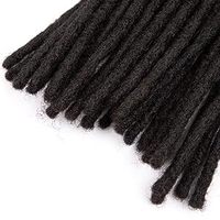 Noir 100% dreadlocks pas cher cheveux humains bouclés locs fait à la main afro crépus cheveux bouclés crochet dreadlocks loc extensions