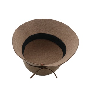 Donne Bowknot fedora con la corda per il partito Isolamento di lana 100% in inverno femminile Vintage Bowler Hat - Product Image 6