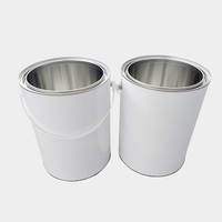 Bidon métallique mat personnalisé de 1000 ml à 5 L avec poignée, conteneur de stockage de peinture automobile, réservoir d'huile directement de l'usine