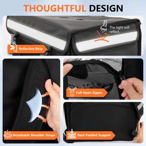 <span class=keywords><strong>Sac</strong></span> de livraison de nourriture 46L, <span class=keywords><strong>sac</strong></span> à <span class=keywords><strong>dos</strong></span> isotherme pour vélo/moto, <span class=keywords><strong>sac</strong></span> de livraison de pizza pour <span class=keywords><strong>Uber</strong></span> Eats, DoorDash et Grubhub - Product Image 6
