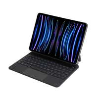 Clavier USB sans fil magique pour iPad Pro 11/Air 4/5/10.9/12.9, rétroéclairé 7 couleurs, ultra-plat, inclinaison réglable, anti-ghosting sur toutes les touches