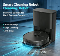 Robot Aspirateur Laveur Intelligent Tout-en-un, Aspiration 25000Pa, Brosse Télescopique à Radar, Capacité de Montée de 8cm, Filtre HEPA, Robot Nettoyeur Automatique