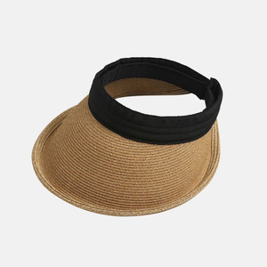 Sombrero <span class=keywords><strong>de</strong></span> <span class=keywords><strong>Paja</strong></span> <span class=keywords><strong>de</strong></span> Moda Primavera-Verano, Visera Casual para Viajes al Aire Libre, Playa y Protección Solar para Mujer - Product Image 5