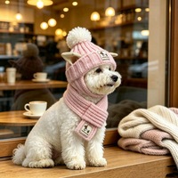 Écharpe en polyester et coton unie pour animaux de compagnie, accessoires d'hiver pour chiens et chats, boucle réglable, OEM ODM disponible en gros