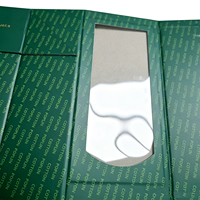 Boîtes rigides magnétiques pliables vertes personnalisées en gros, impression CMYK, fenêtre transparente en PVC, éponge écologique, recyclables, cadeaux
