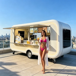 Encantadora y Exclusiva Barra Móvil de Acero Inoxidable, Perfecta para Servir Comida Rápida, Helados y Bebidas en la Ciudad - Product Image 1