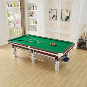 Table de billard de 8 pieds en bois massif durable avec coussin en ardoise pour les clubs et les centres commerciaux - Product Image 1