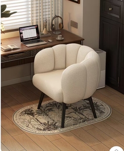 Silla de maquillaje, silla de ordenador para dormitorio, silla minimalista para mesa de tocador, silla informal para sala de estar, sofá individual - Product Image 5