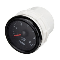 Tachometer Elektrik Putih 52mm 0-6000 RPM (Pada Dasbor) untuk Mesin Diesel