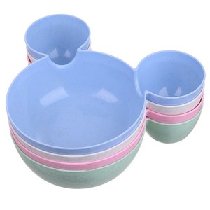 Juego de Vajilla Infantil Creativo de Paja de Trigo, Plato Dividido, Tazón, Cuchara, Tenedor, Palillos, Pequeño Regalo con Logotipo Impreso - Product Image 5