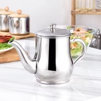 Bouilloire à huile en acier inoxydable 201 avec filtre amovible et couvercle rabattable, pot de stockage d'huile de cuisson pour la cuisine