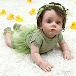 Neue 55cm Ganzkörper-Vinyl Reborn-Puppe Kleinkind-Mädchen Lebensechte Handgefertigte 3D-Haut Hyperrealistische Babypuppe - Product Image 1