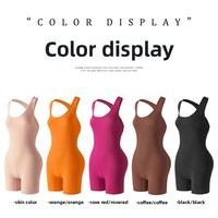 Traje de yoga de una pieza para mujer, sin costuras, transpirable, de nailon fino, ajustado, talla grande, con realce abdominal y levantamiento de cadera, y espalda recortada.