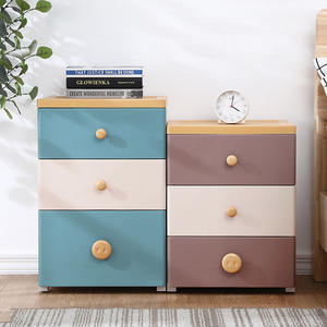 Armoire de <span class=keywords><strong>rangement</strong></span> en plastique à 40 compartiments de style européen, organisateur d'articles ménagers, armoire pour enfants, boîte à jouets, table de chevet nordique - Product Image 2