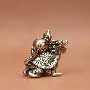 Figurines en laiton en gros : Ornements artisanaux pour la maison, représentant des tortues, des dragons et des gourdes – Cadeau idéal - Product Image 4