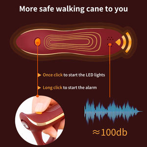 N09BJZD- # А #    Однолапая трость для пожилых людей со встроенной сигнализацией, перезаряжаемой литиевой батареей длительного действия и складной конструкцией, с подсветкой - Product Image 4