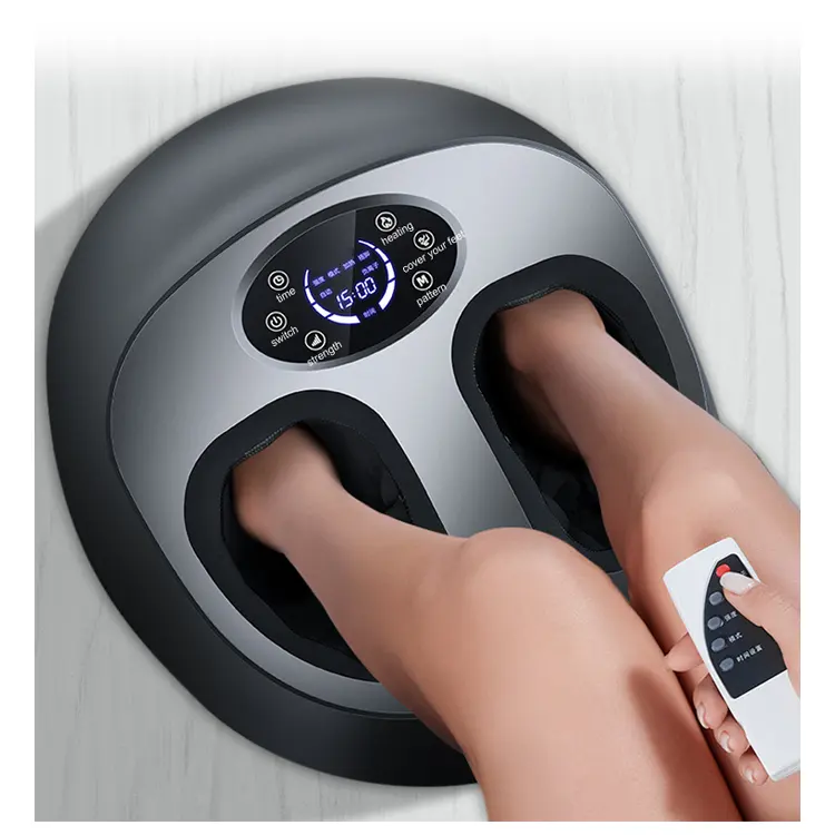 Shiatsu Voet Spa Warmte Infrarood Vibration Air Compressie Verwarming Elektrische Roller Been Kalf Machine Foot Massager