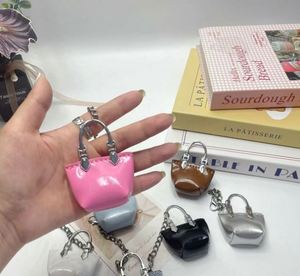 Mini Handbag Keychains Set Assorted Colors PU Leather Small Purse <b>Key</b> <b>Rings</b> Bag Charms Fashion Accessories for Women Gifts - Product Image 3