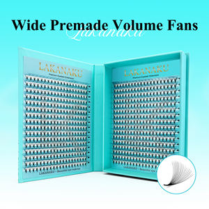 Plateau de Cils Pré-fabriqués Abonnie Thermocollés Larges avec Tiges Longues et Courtes, Éventails de Cils Pré-faits 20D, Bases Fines et Pointues Étroites, Éventails de Volume Pré-faits - Product Image 3