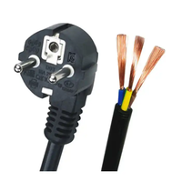 Prise UE 3 broches 110V-250V certification VDE européenne cordon d'alimentation standard européen cordon d'alimentation AC personnalisable