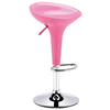 Tabouret de bar haut réglable pivotant avec base chromée moderne et siège en ABS, prix avantageux, avec vérin à gaz, durable