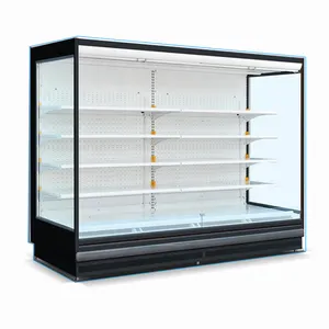 야채 저장 슈퍼마켓 냉장고 전시 상업적인 수직 진열장 냉장고