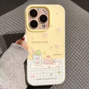 Primavera y verano Bow <span class=keywords><strong>Cake</strong></span> para Lphone16 Promax Phone CASE para Lphone15 Jelly CASE para Lphone14 Full Cover Soft 13 - Product Image 2