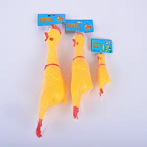 Creative צ 'יאוצ' יאו Screaming עוף בוכה עוף נשמע צעצוע עוף טריק שחרור לחץ לסחוט כיף ילדי של צעצועים לחיות מחמד